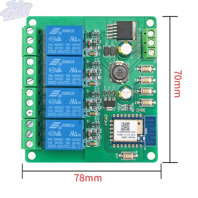 Doodle สี่ WIFI รีเลย์รีโมทโมดูลโทรศัพท์มือถือ ESP8266 ESP Series โทรศัพท์ APP ควบคุมสมาร์ท AC/DC