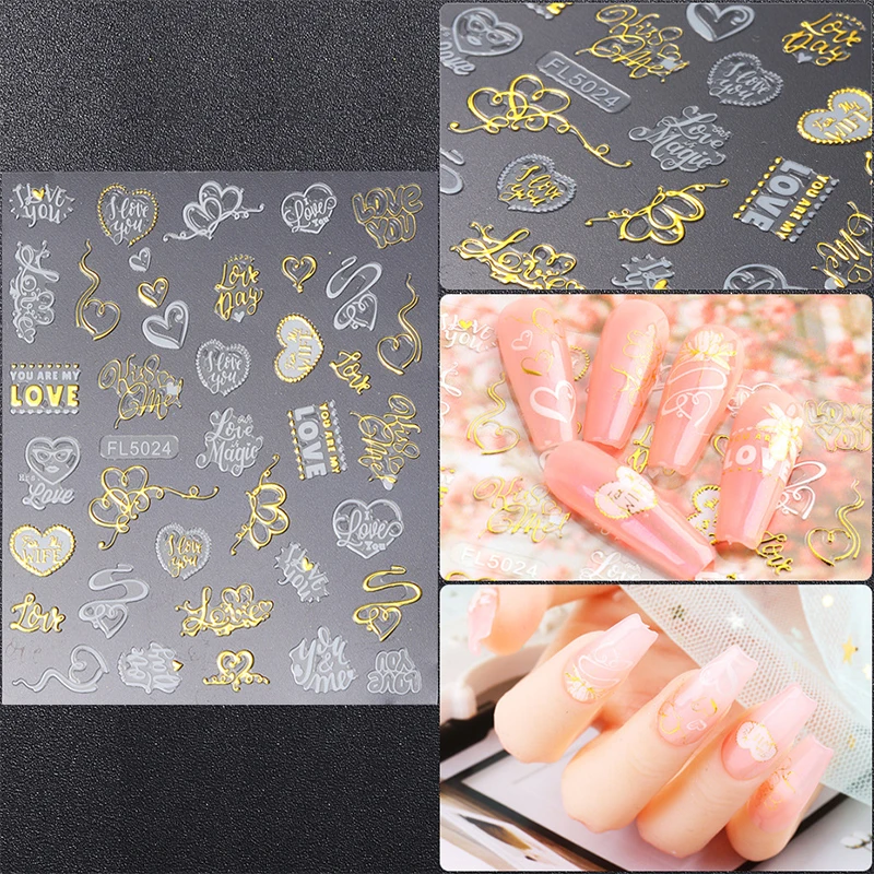 Lovely White Flowers Nail Art Adhesive Stickers For Nails Cute Paper Parts With Avocado Direct Paste Decals Designs Manicure