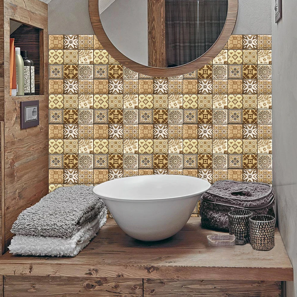 10pcs/set Matte Frosted Floor Stickers Home Decor Anti-wear Self-adhesive Art Poster For Kitchen Bedroom Wall Stairs Wallpaper