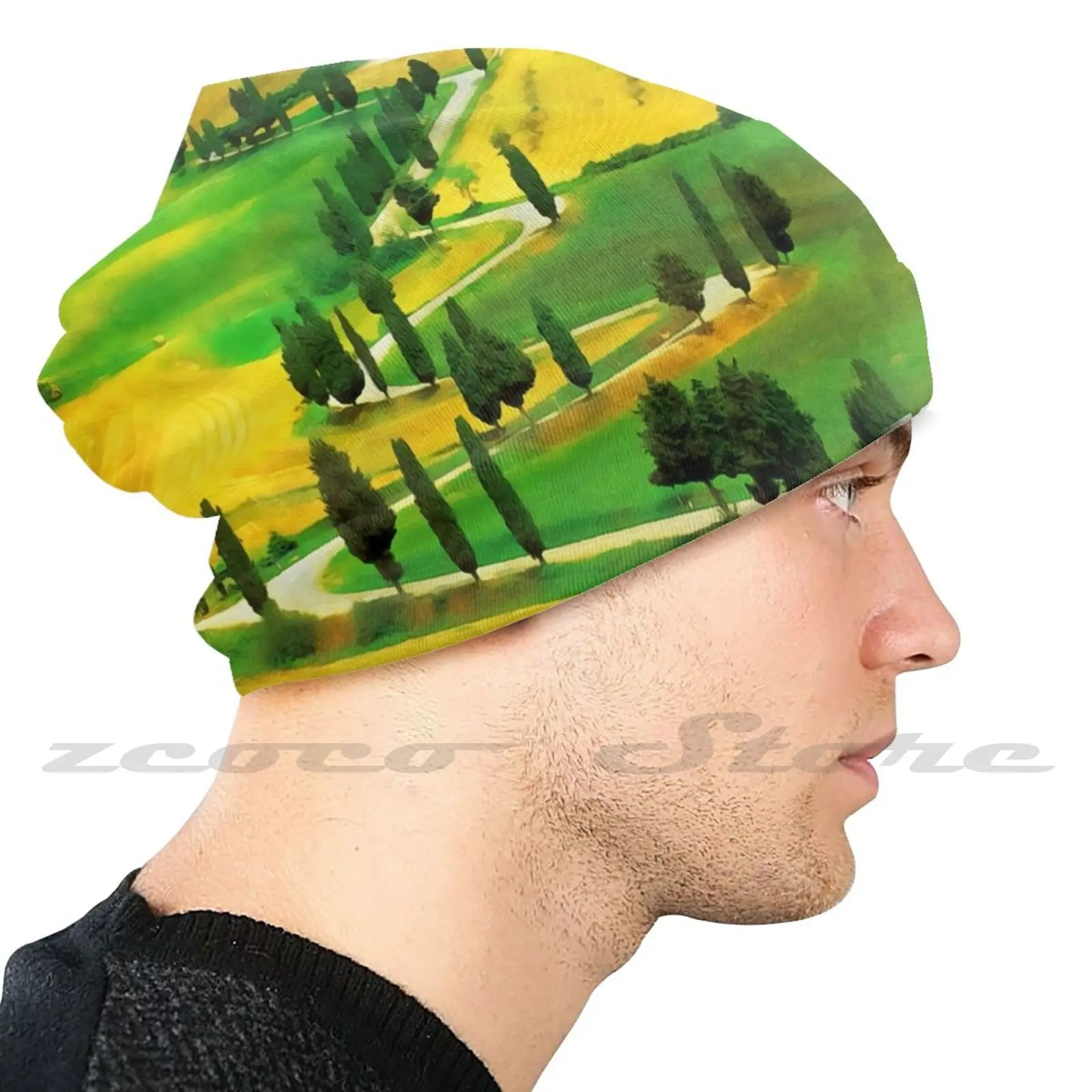 Chianti , Tuscany Knit Hat Hedging Cap Soft Elasticity Outdoor Sports Leisure Tuscany Hills Of Tuscany Chianti Chianti Region