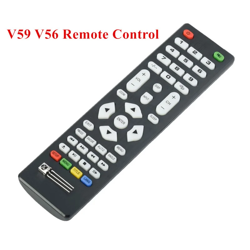 1PC Universal Remote Control with IR Receiver LCD Driver Controller Board Fit For V59 V56 3463A DVB-T2 V29 3663LUA Driver Board