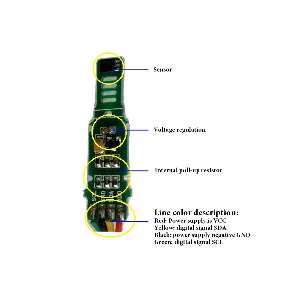 Sonda taidacent, alta temperatura e umidade, digital, resistente a alta temperatura, à prova d'água, sht20, 21, i2c, sensor de temperatura e umidade