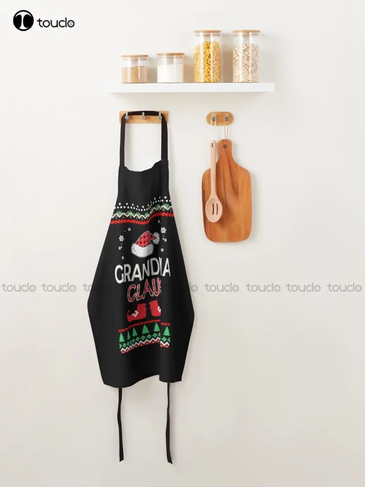 Grandma Claus Christmas Pajama Gift Apron Grill Aprons  Personalized Custom Cooking Aprons Garden Kitchen Household Cleaning