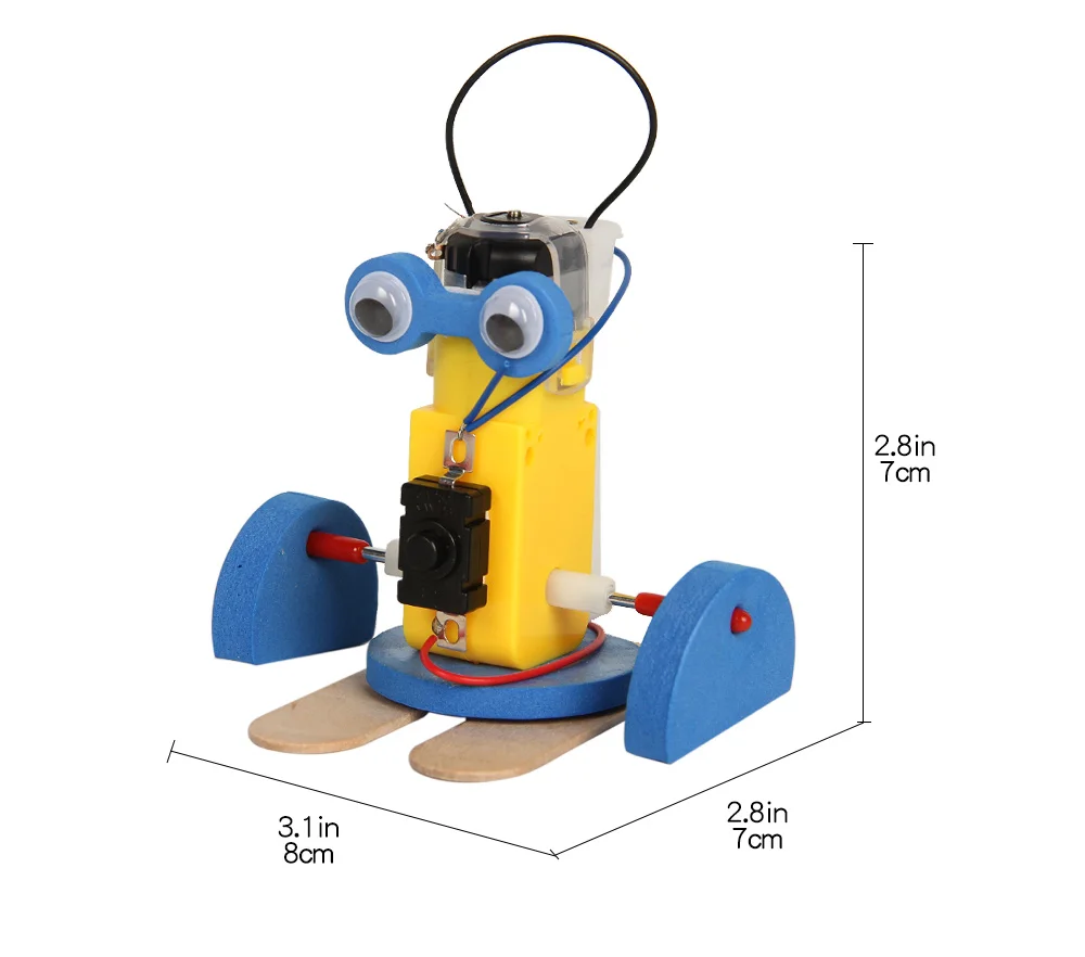 DIY elektryczny chodzący Model robota zestawy dla dzieci szkoła para nauczanie studenci eksperyment zabawki nauka edukacyjne zabawki dla dzieci