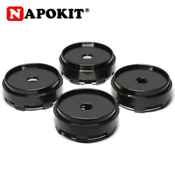 4pcs/lot 66MM Plastic Car Modification Wheel Center Hub Caps Emblem Car Rim Cover Hubcaps, Black / Silver