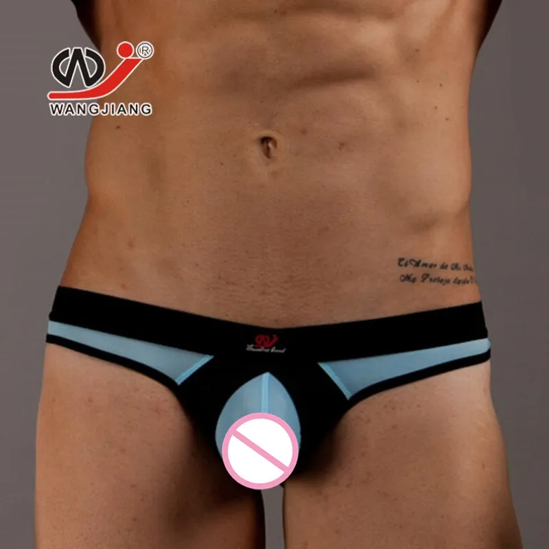 WJ Brand Mens Jockstrap Jock straps G-Strings Thongs Popular Brand SEXY Men Underwear Gay Design Penis Pouch Men Thong