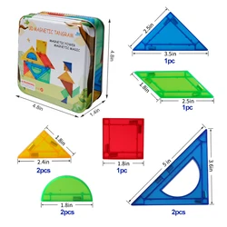 Romboss 7/9pcs Puzzle Spielzeug Kinder Vorschule bunt lernen pädagogische quadratische Würfel Magnet puzzle Spielzeug Weihnachts geschenke