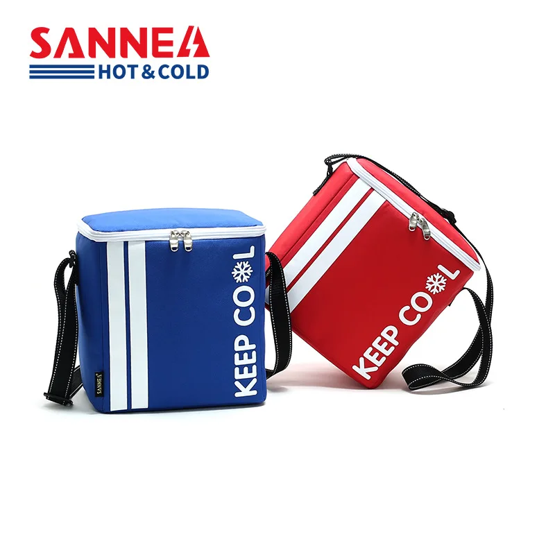 SANNE New Style 9L Diagonal Portable Insulation Bag Cooler Waterproof Oxford Cloth PEVA Inner Thickening Thermal Lunch Box