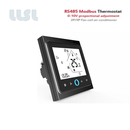 Imagen 2 del producto Termostato de ajuste proporcional, unidad de bobina de ventilador para refrigeración/calefacción, 95-240VAC, 24vac, 0-10V, RS485 2P 4P