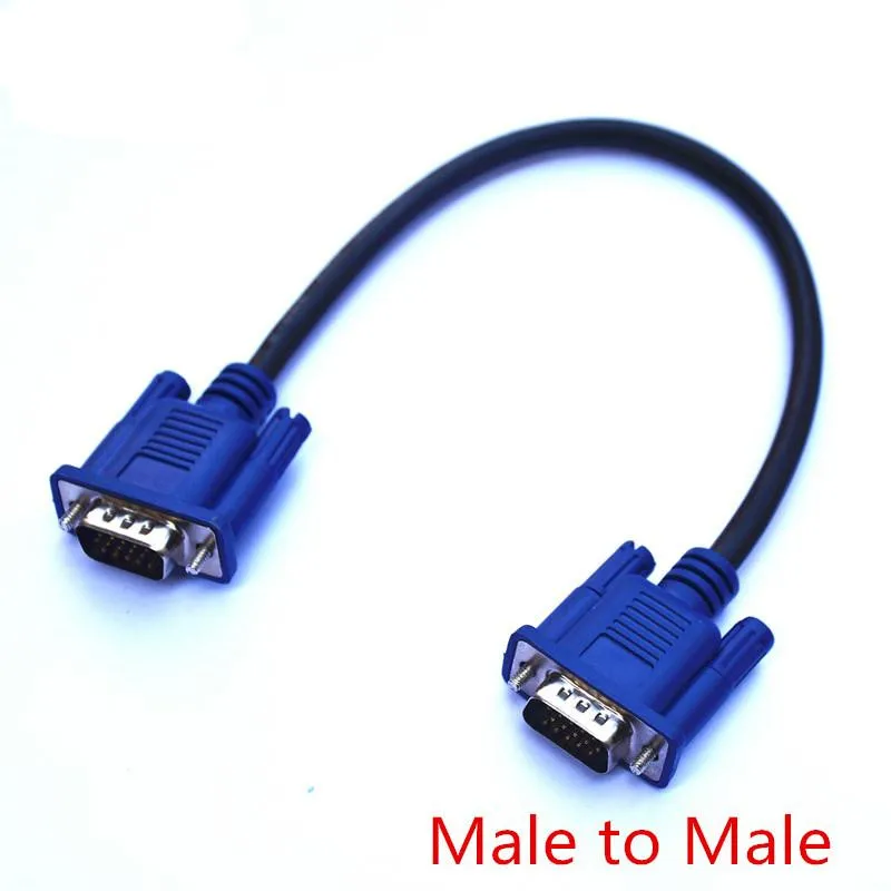 30cm 50cm  HD15Pin VGA D-Sub Short Video Cable Cord Male to Male M/M Male to Female and Female to Female RGB Cable for Monitor