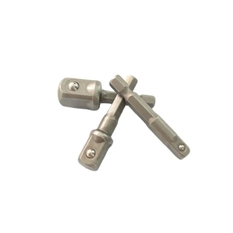 3pcs/lot 50mm Chrome Vanadium Steel Socket Adapter Hex Shank to 1/4" 3/8" 1/2" Extension Drill Bits Bar Hex Bit Set Power Tools