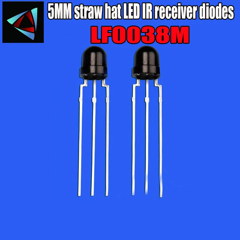 100PCS 5mm 4.8MM straw hat LF0038M 940nm 850NM LEDs IR receiver diodes