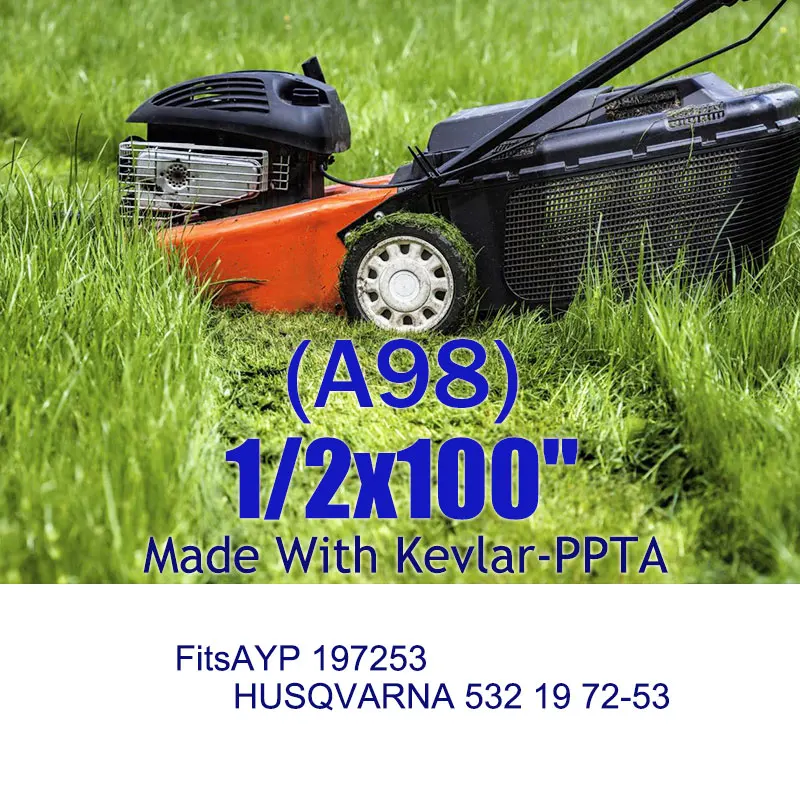 케블라 예초기 벨트로 제작, CUB-CADET HUSQVARNA 장인 John-Deere MTD Ariens AYP, 1/2x100 인치 (A98) V 벨트 532197253