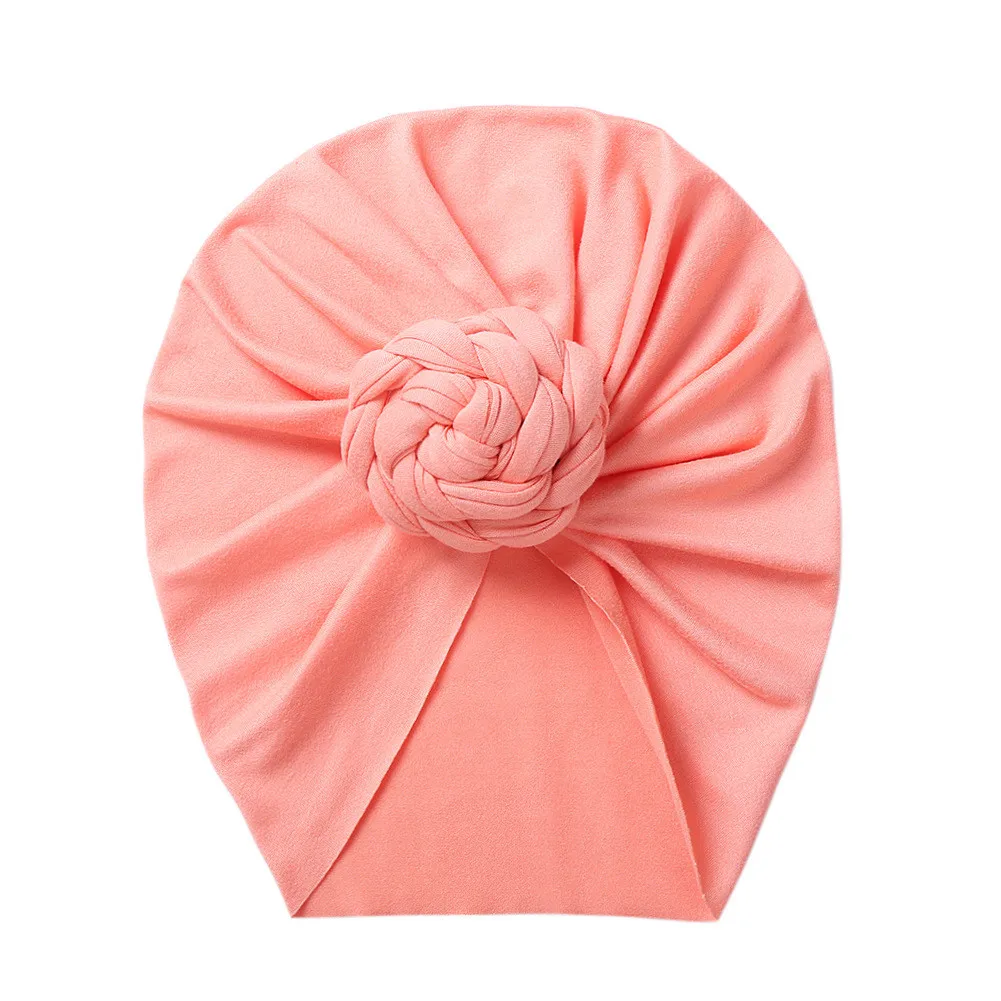 2021 Cute Flower Baby Hat Soft Cotton Baby Girl Hat Turban Infant Toddler Newborn Baby Cap Bonnet Headwraps Kids Beanie Headband