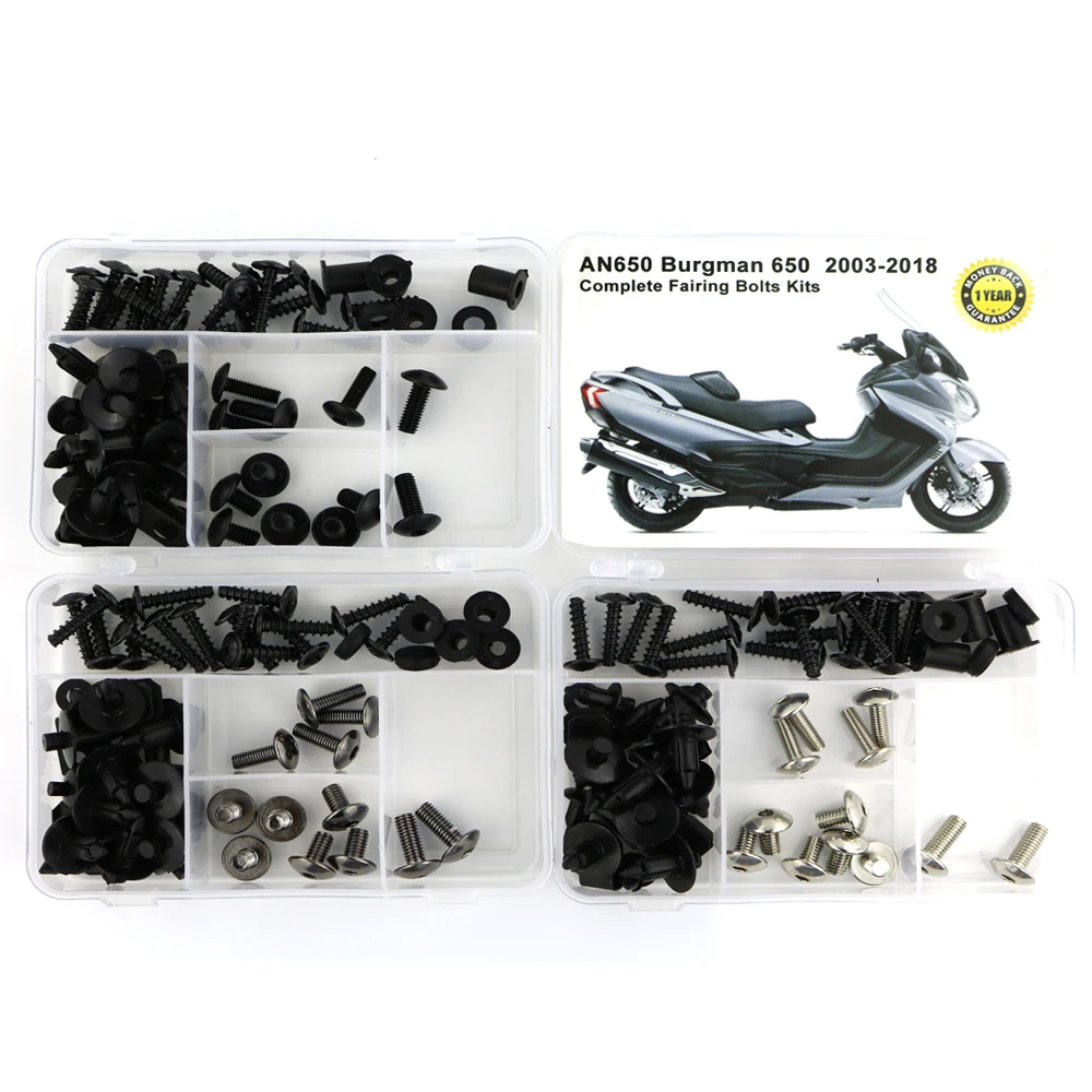 Fit For Suzuki AN650 Burgman 650 2003-2018 Complete Cowling Full Fairing Bolts Kit Clips Speed Nuts Motorcycle Fairing Kit