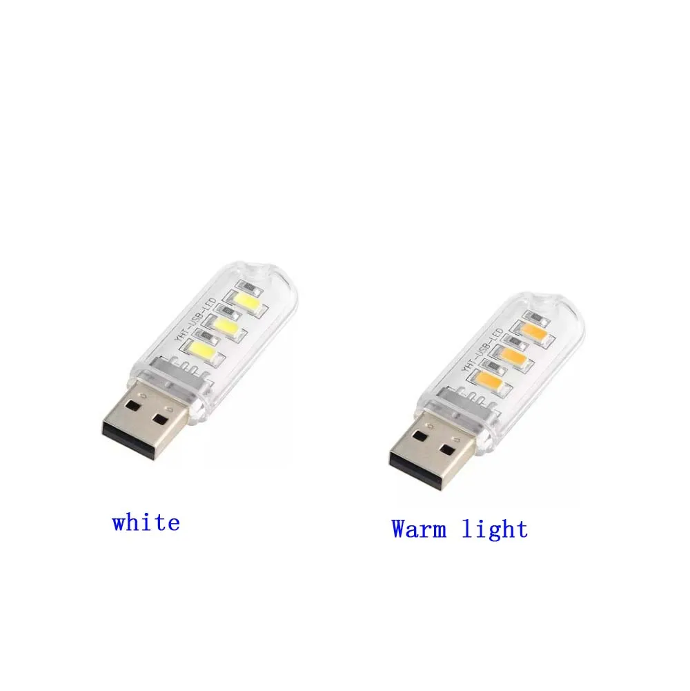 Usb led3 led 8 luz noturna 5730 u disk light 5500-6500k ledusb