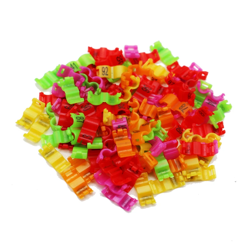 100Pcs Inner 2.7mm 3mm 4mm 4.5mm 5mm Bird Dove Pigeon Parrot Leg Rings Small Birds Foot Rings Bird Clip Ring