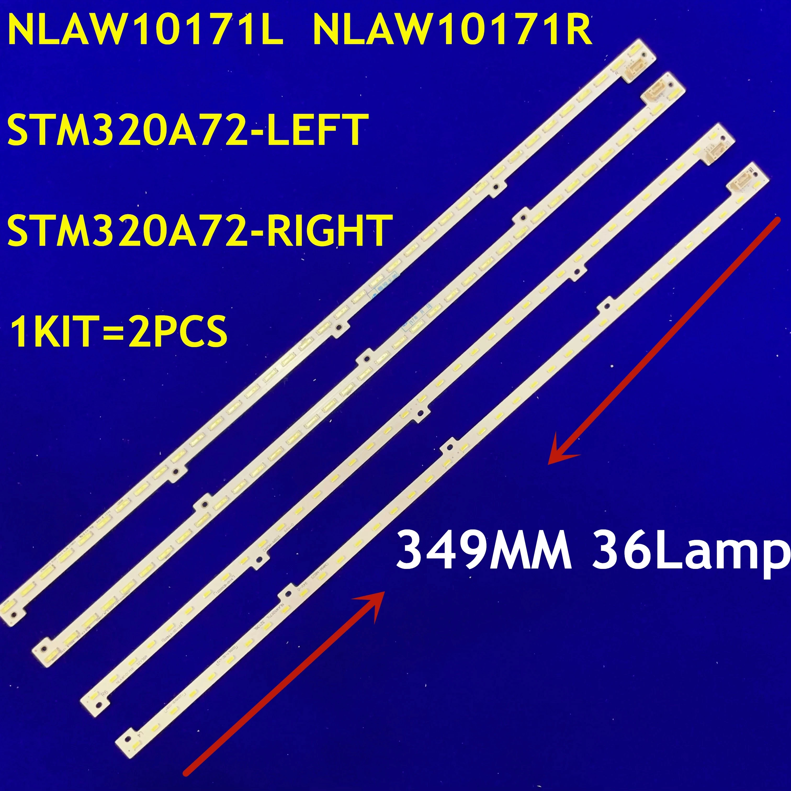 10kit = 20Pcs LED Lampu Latar Strip 36 Lampu CMKM_MB2S NLAW10171R NLAW10171L 32Y36R L untuk 32 "TV TX-L32RX34 TX-L32EW5 STM320A72