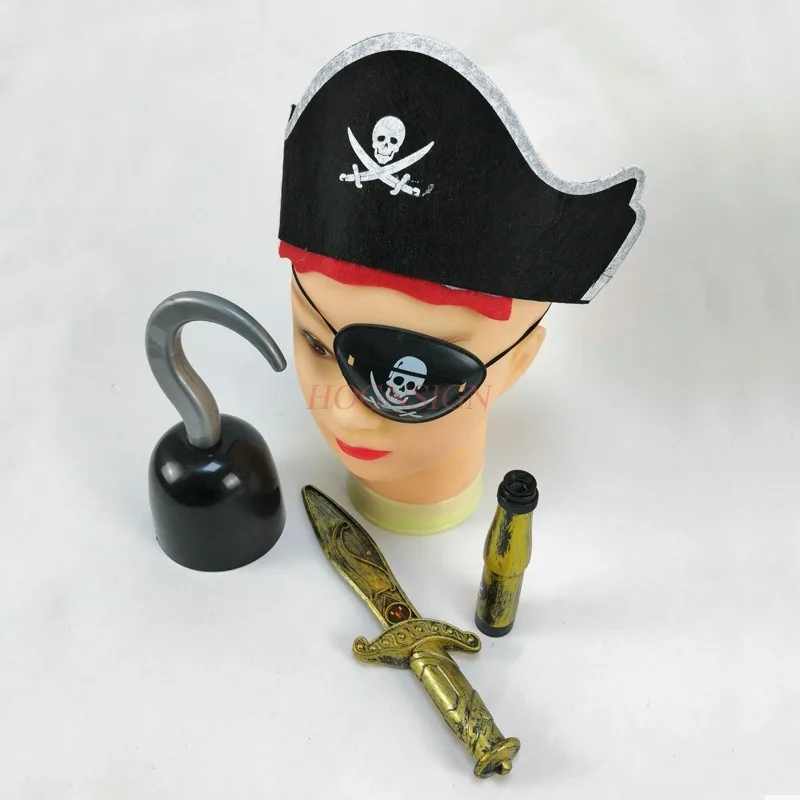 Toy Pirate Weapon Cap Pirate Hat Pirate Blindfold Pirate Dress Pirate Hat Halloween Masquerade 2021