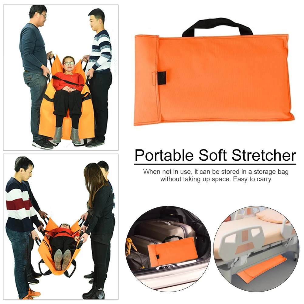 Thickened Canvas 12 Handles Soft First Aid Home Household Medical Stretcher With Handbag