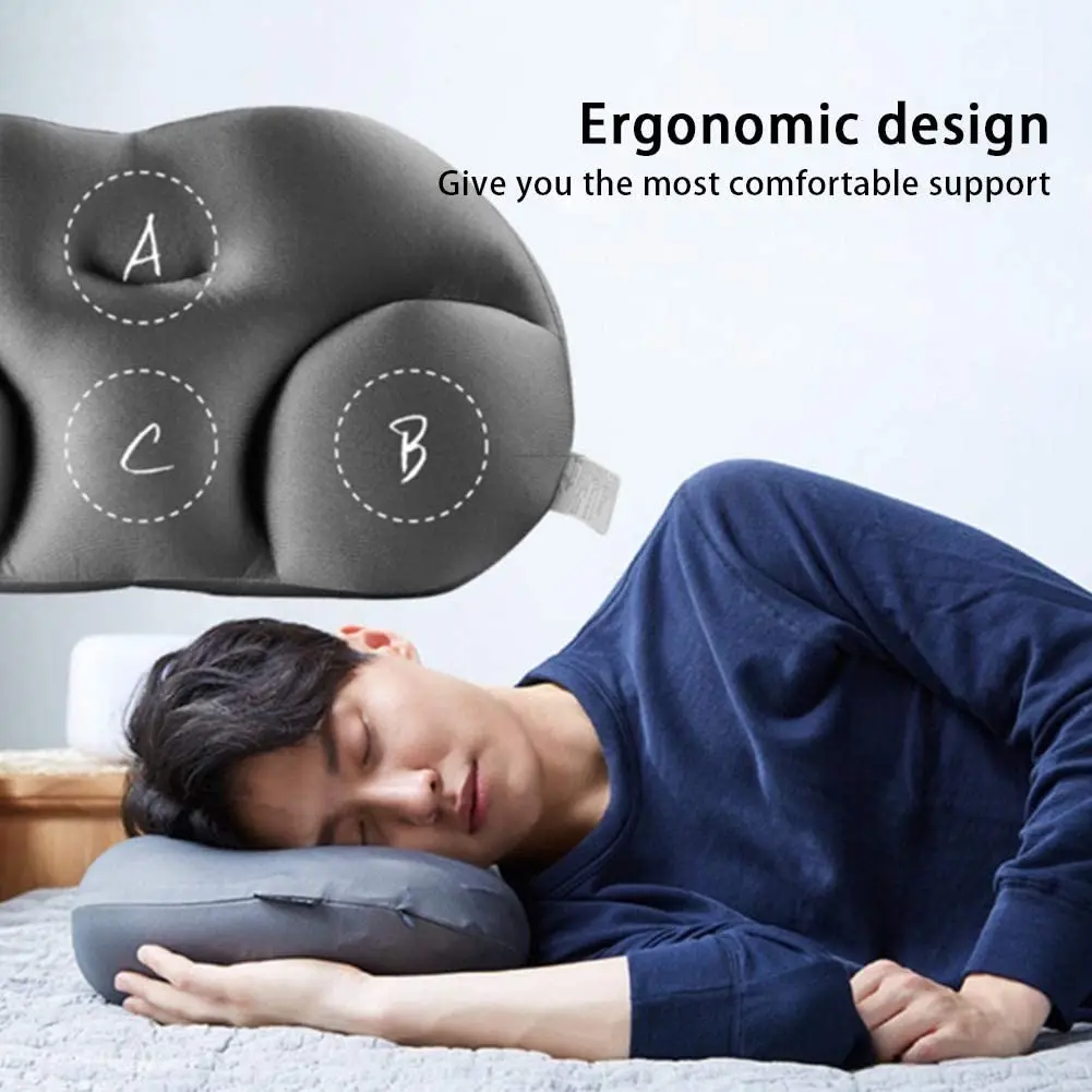 3D Cloud Pillow with Pillowcase All-round Ergonomic Cloud Pillows Soft Neck Support Egg Groove Design Sleep Memory Foam Pillow