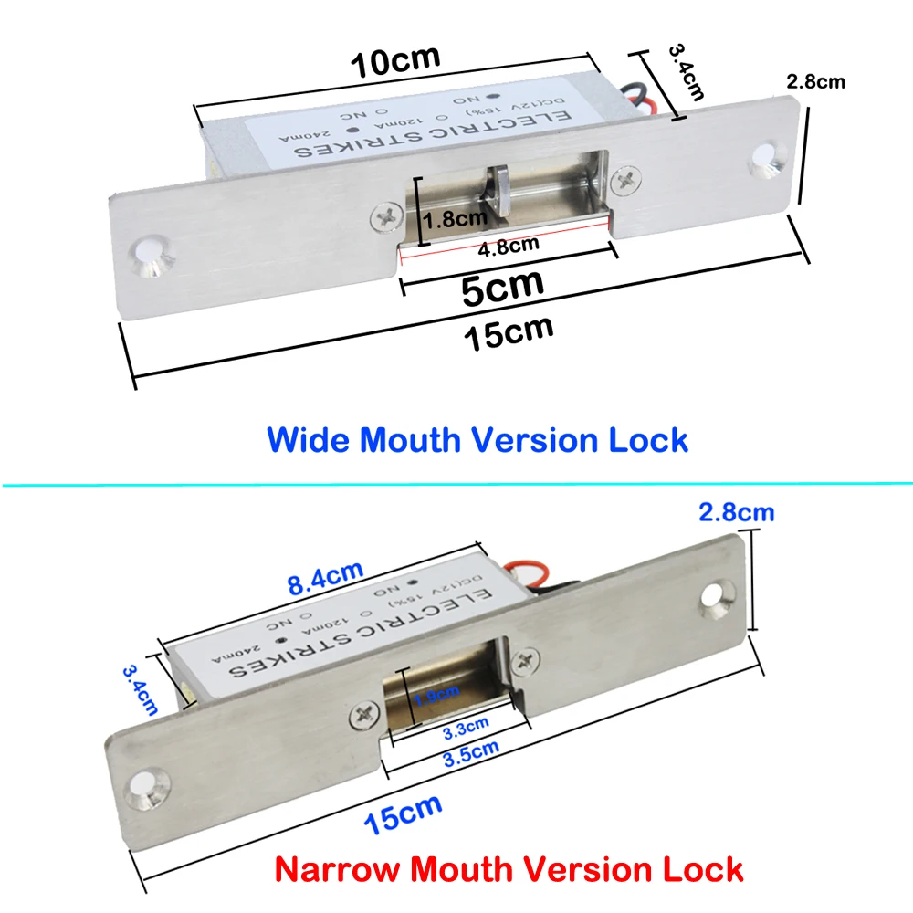 Electric Strike Lock Door Electronic Lock For Access Control System Fail Secure Fail Safe Stainless 12V DC NO NC Lock Feedback