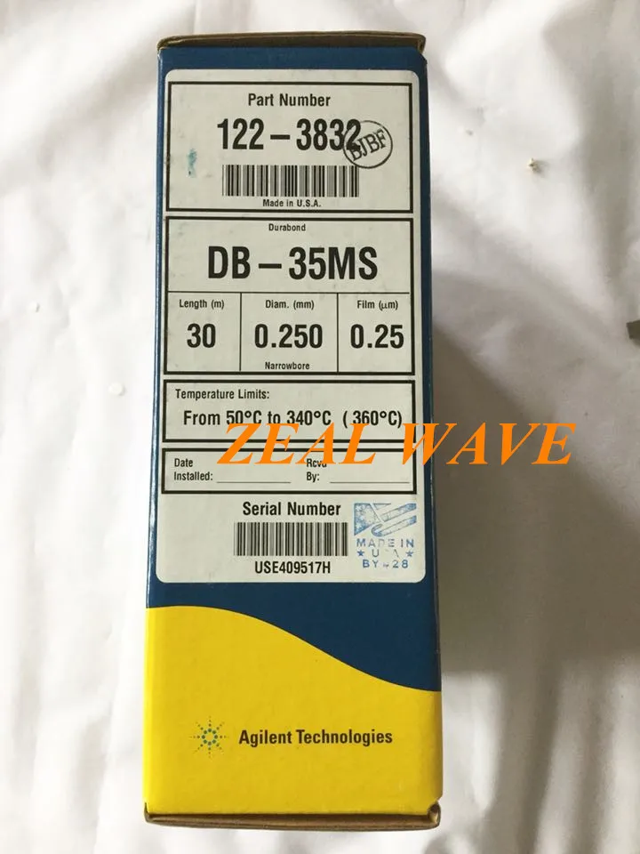 

122-3832 Agilent GC Column DB-35MS 30m 0.25mm 0.25u