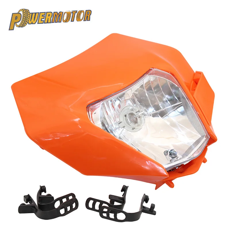 Motorcycle Headlight Plate Halogens for KTM EXC SX XC XCF XCW 125-500 2012-2016 Dirt Bike Enduro Front Headlight Faro Motocross