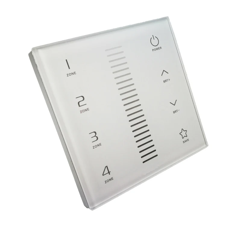 Imagem -02 - Ltech Led Wall Mount Dimmer Zonas Painel de Toque Dmx ac 100v240v Canais Receptor F45a Controle Remoto rf 2.4ghz