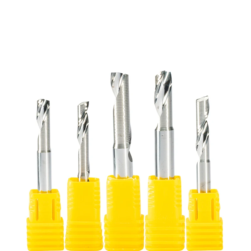 3pcs 3.175/4/6/8/10/12mm Single Flute Milling cutters Aluminum CNC Tools Solid Carbide,aluminum composite panels End Mill bits