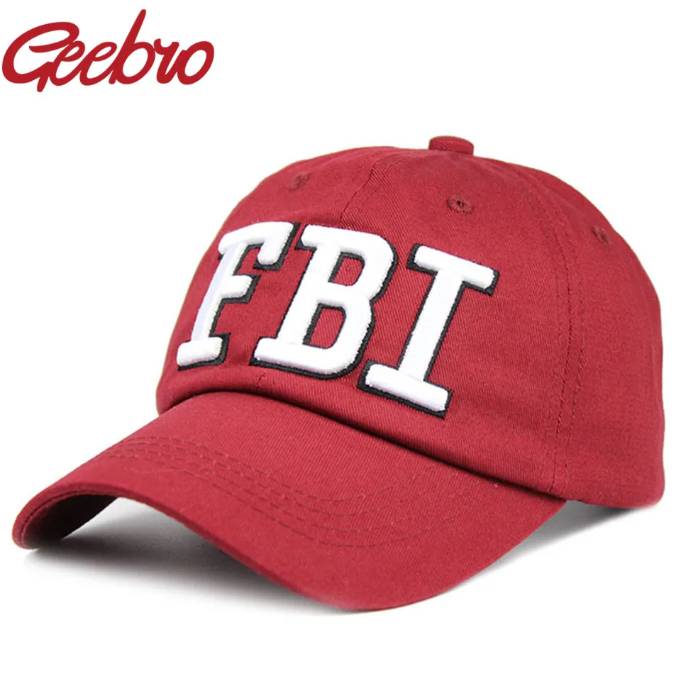 Geebro kadın moda serin FBI polis Snapback beyzbol kapaklar erkekler marka Unisex ordu spor koşu rahat yeni yaz güneş şapkaları