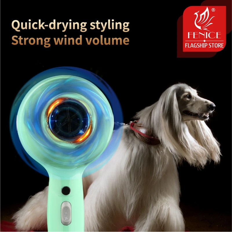 Fenice Pet hair dryer high power Teddy water blower silent dryer Cat Dog Bath quick drying hair dryer