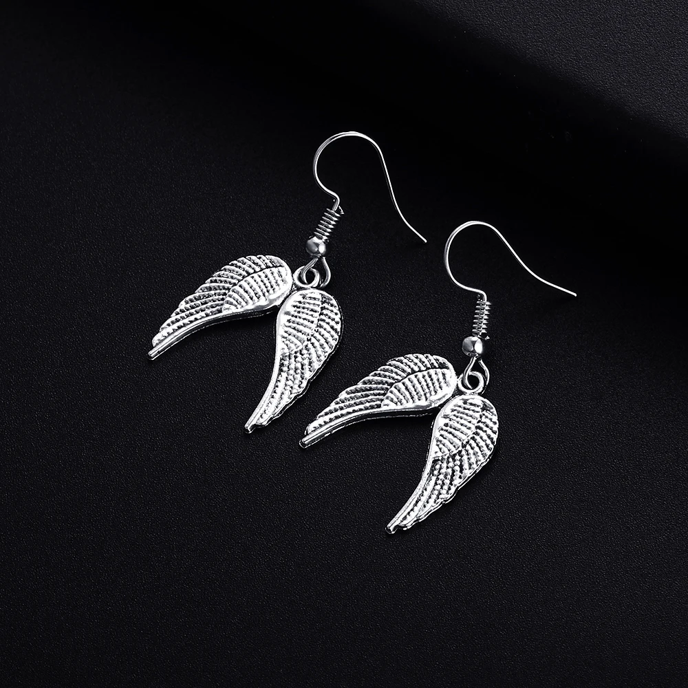 Trendy Vintage Wing Shape Dangle Earrings for Women Girl Retro Drop Earrings Cute Small Object Earring Jewelry Bijoux