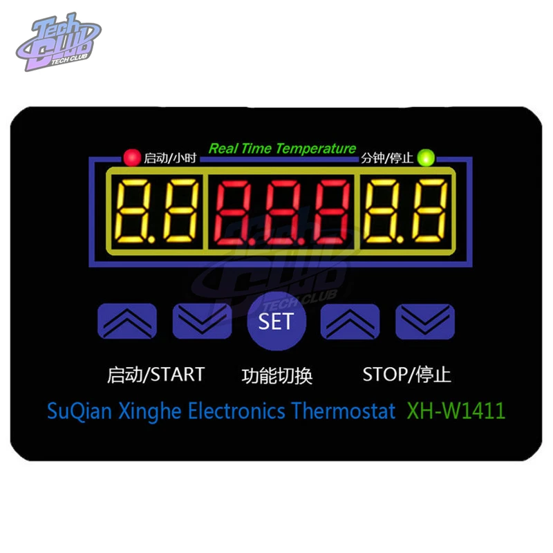 Imagem -02 - Termostato Led Controlador de Temperatura Digital ac 110v 220v 10a Interruptor Termômetro Regulador de Temperatura Inteligente dc 12v Xh-w1411