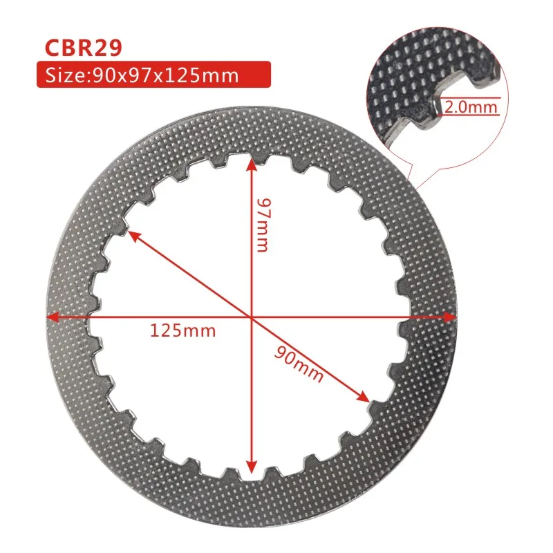 

Clutch Plate For Honda CBR400 NC29 CBR 400 CB500 CBF500 VT500 VT500C VT500E VT600 VT600C XL600 V Transalp XL VT 600 CBF CB 500