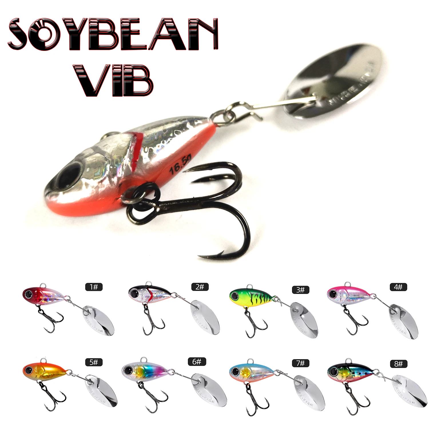 Soia metallo VIB esche 7/12/16.5g Spinning Spoon cicala vibrazione artificiale Jig Bait per branzino luccio pesca Wobblers