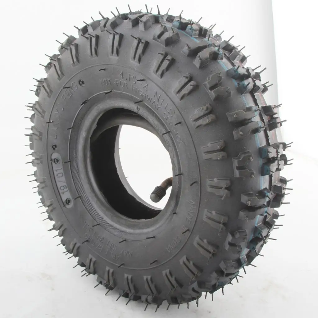 4.10-4 410-4 4.10/3.50-4 Tyre Tire + Inner Tube Replacement for Garden Rototiller Snow Blower Go Cart Kid Utility Carts ATV