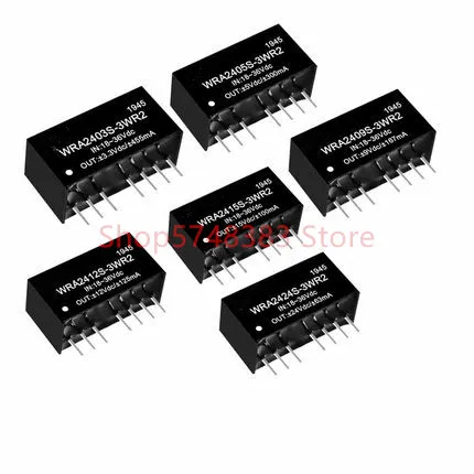 

WRA2403S-3WR2 WRA2405S-3WR2 WRA2409S-3WR2 WRA2412S-3WR2 WRA2415S-3WR2 WRA2424S-3WR2 Wide voltage input 18-36V