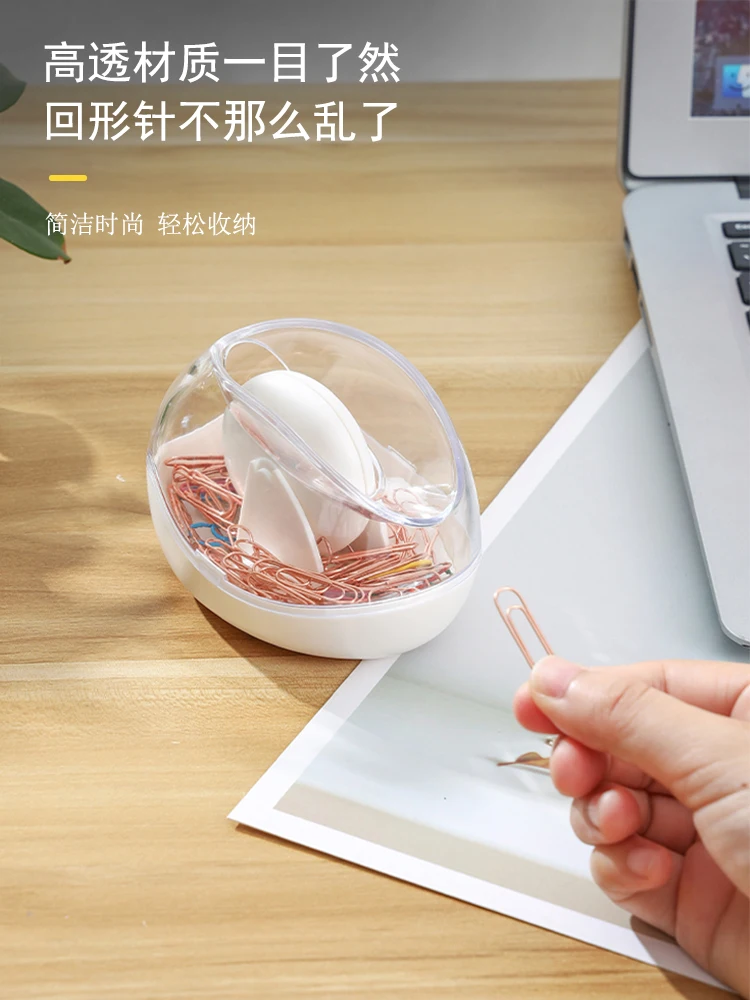 Boîte de Trombones Magnétiques à Roues Roulantes, Distributeur de Trombones, Accessoires de Bureau