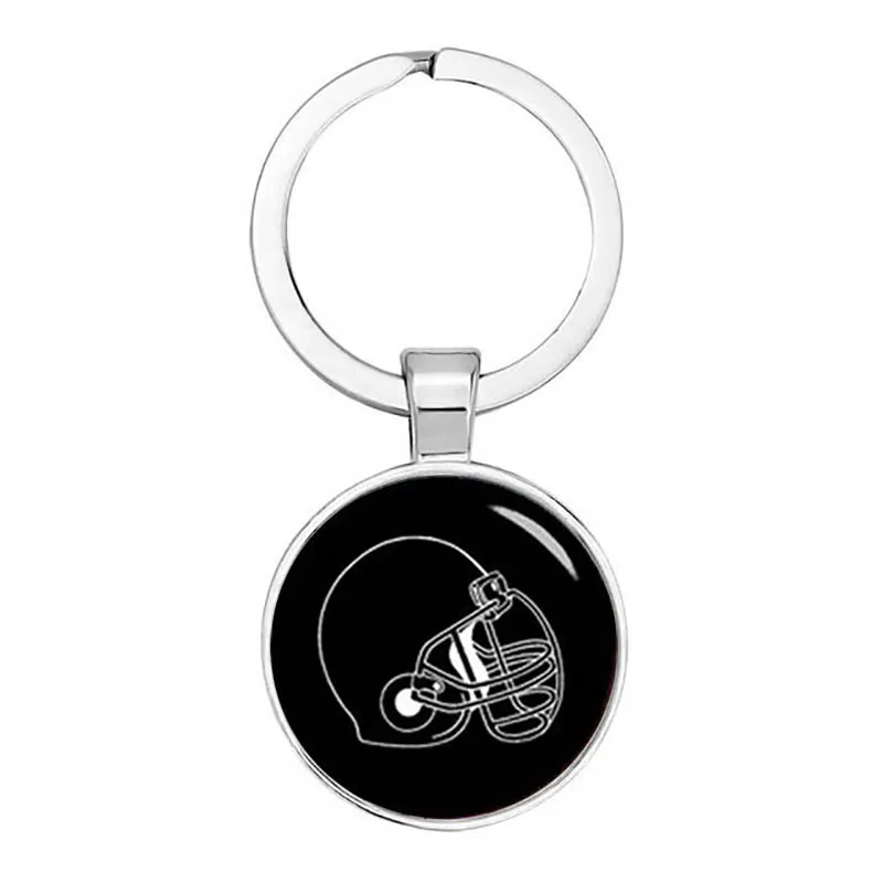 BTWGL 2024 Elegant Ice Hockey Keychain Vintage Style Hockey Players Profile Silhouette Key Chain Sports Jewelry Father\'S Gift