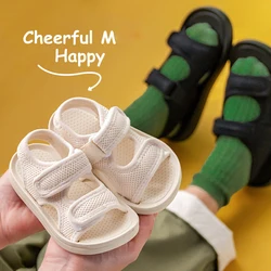 Sandales en maille décontractées super légères pour enfants, chaussures non aldes souples pour tout-petits, sandales de plage d'été pour garçons et filles