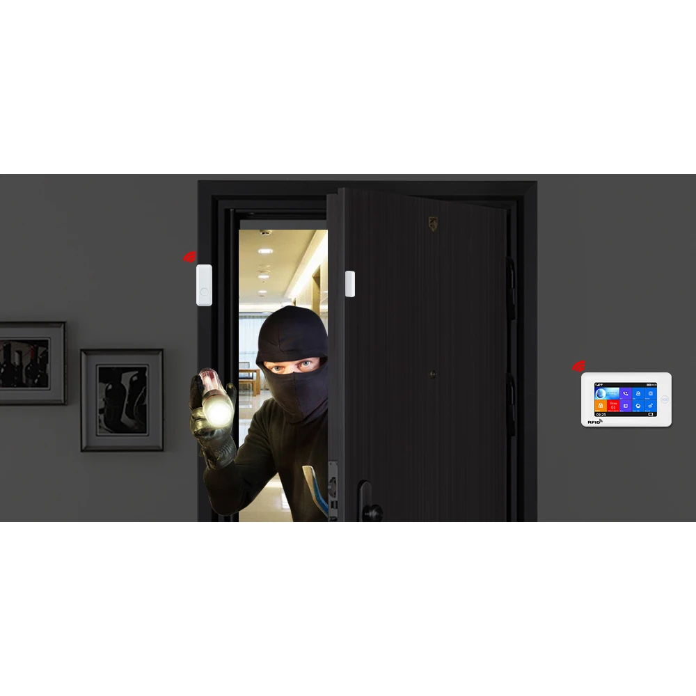 Door Window Sensor Wireless 433MHz Magnetic Switch Contact Detector Signaling for Intruder home Security Alarm System