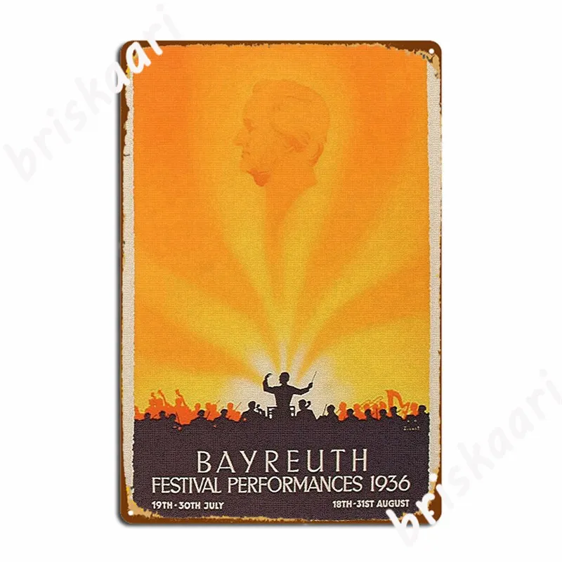 Richard Wagner Bayreuth Festival Performances Metal Signs Wall Mural Cave pub Customize Tin sign Posters