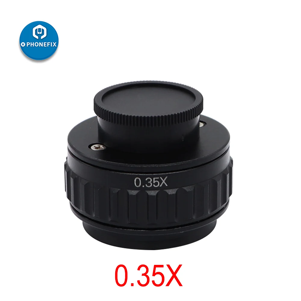 CTV 0.35X/0.5X C Mount Adapter Ring Lnes for Trinocular Stereo Microscope CTV Focus Adjustable Camera Ring Adapter