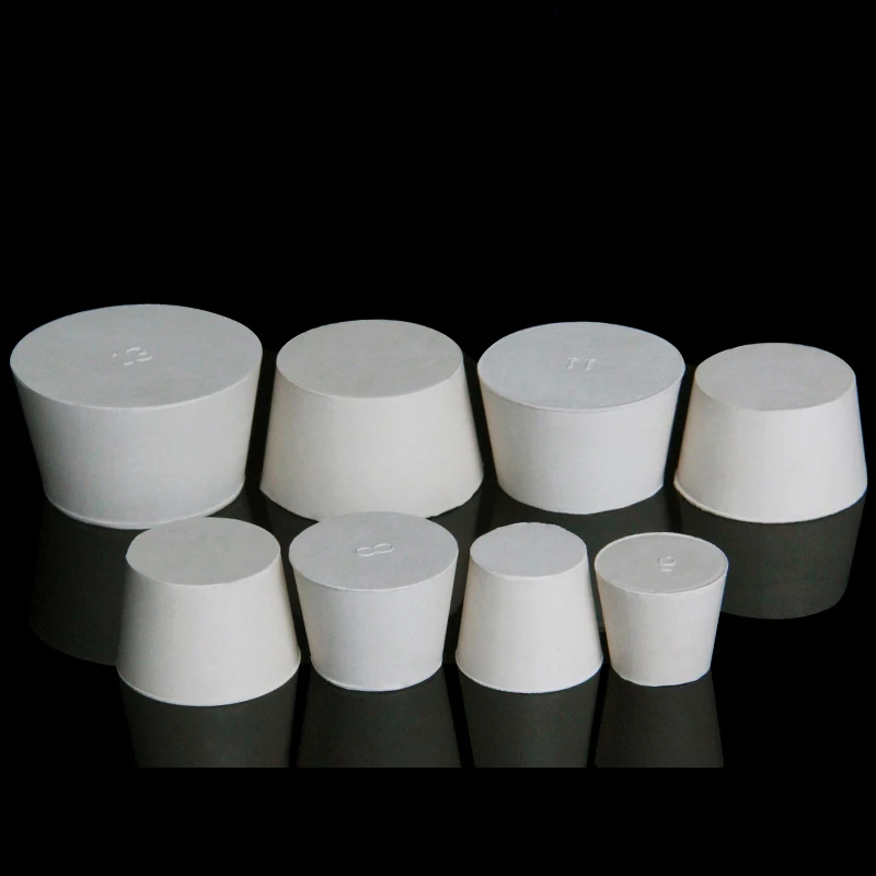 All size available 000# to #10 white Rubber stopper for Laboratory Chemistry Equipment