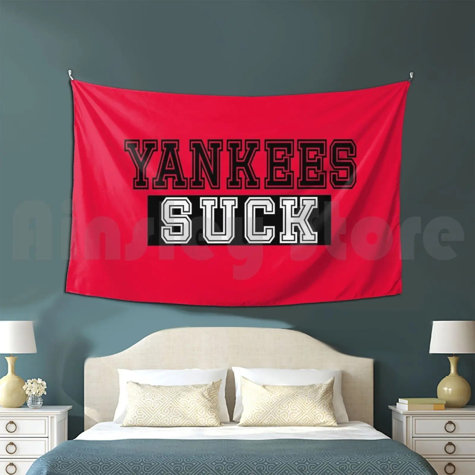 Tapestry Yankees Suck Hat Yankees Yankee Suck Sports Baseball New York Ny Nyc Bronx Hit Ball Pitcher