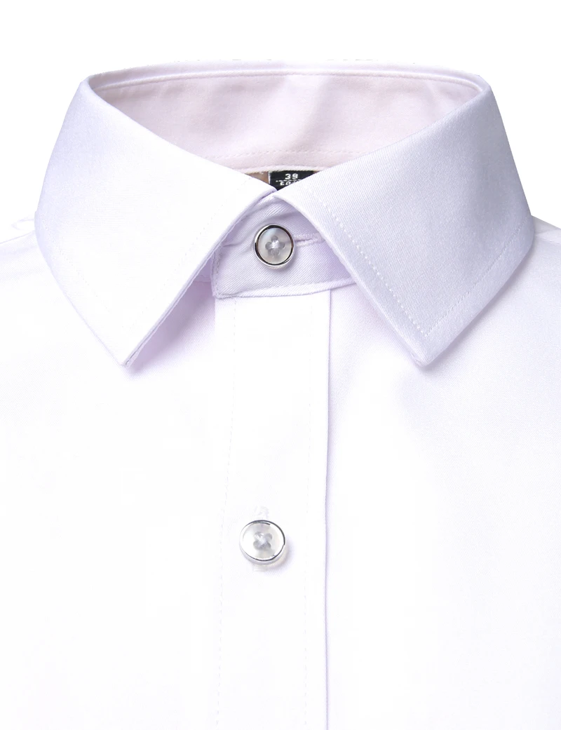 Camisa masculina de fibra de bambu branca, camisa casual slim fit sem rugas, camisa elástica de trabalho para casamento, cuidado fácil, não é de