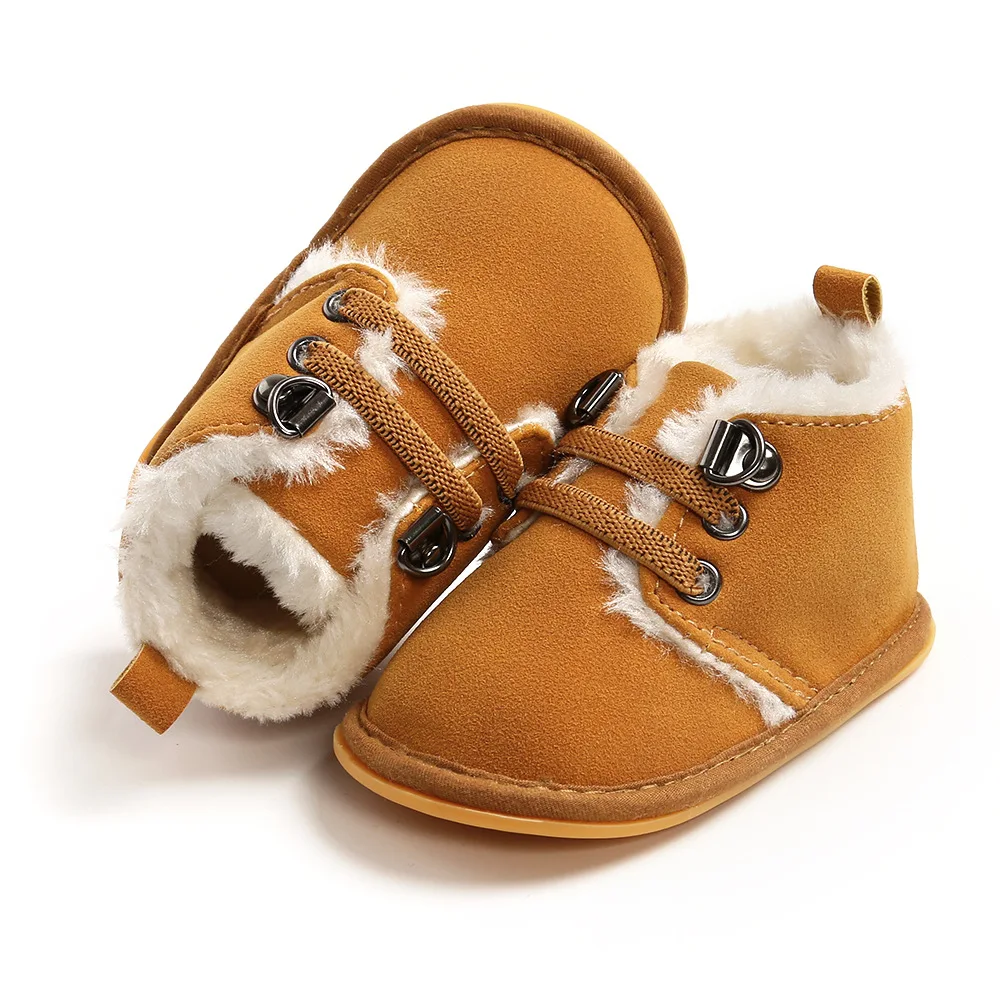 New Baby Snow Boots Baby Winter Shoes Toddler Boy Girls Rubber Sole First Walkers Warm Cotton Newborn Booties Crib Shoes CSH1004