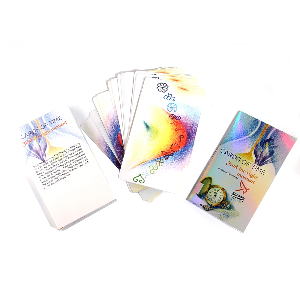 Cartas de tiempo Gb encuentra el momento correcto juego de cartas de Von Wulfing baraja de cartas de Tarot Oracle 33 baraja de cartas 104 páginas-Folleto