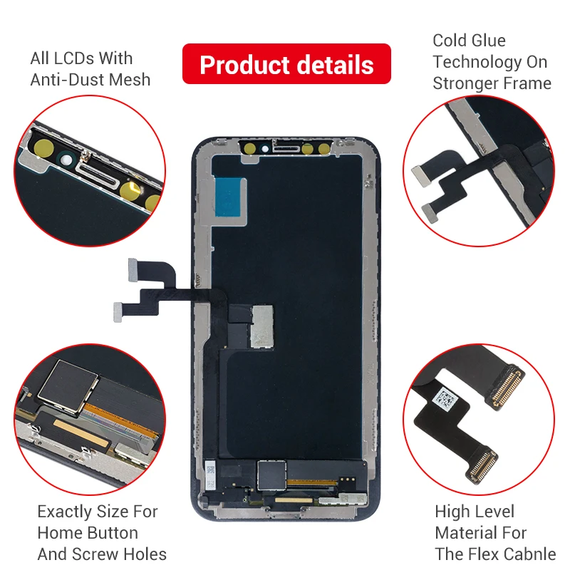 Original Screen For iPhone X XR XS MAX LCD Display Touch Screen For iPhone 11 Pro Max OLED Ercan Replacement Digitizer Assembly